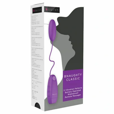 B Swish Bnaughty Classic Vibrating Bullet Purple A high-quality image of the 5-function vibrating bullet.