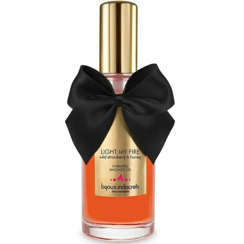 Bijoux Indiscrets Light My Fire Wild Strawberry Warming Oil A high-quality image of the Wild Strawberry Warming Oil.