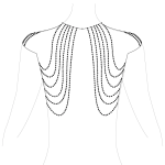 Bijoux Indiscrets Magnifique | Shoulders and Back Jewelry - Silver. Experience sensuality with the Magnifique Shoulders and Back Jewelry.
