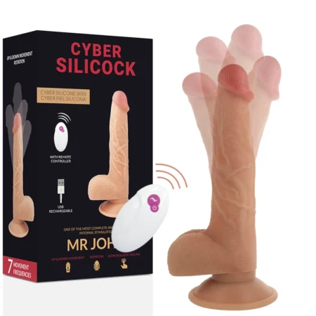 Il dildo realistico con telecomando Mr John di Cyber Silicock offre un'esperienza autentica e coinvolgente.