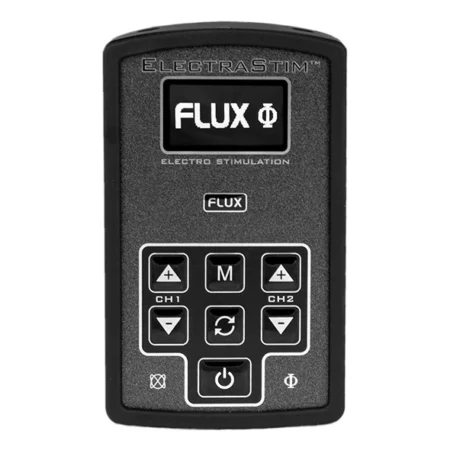 ElectraStim Flux Stimulator Unit The ElectraStim Flux is an advanced stimulator with 99 intensity levels and 6 play modes