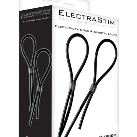 ElectraStim Rubber Adj. Cock And Scrotal Loops A high-quality image of the ElectraStim cock and scrotal loops.