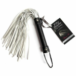 Sir Flogger - Grey. Experience heightened sensations with the metallic silver flogger.