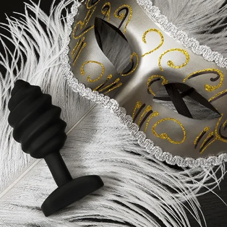 Gvibe Gplug Twist A high-quality image of the Gplug Twist ribbed anal plug.