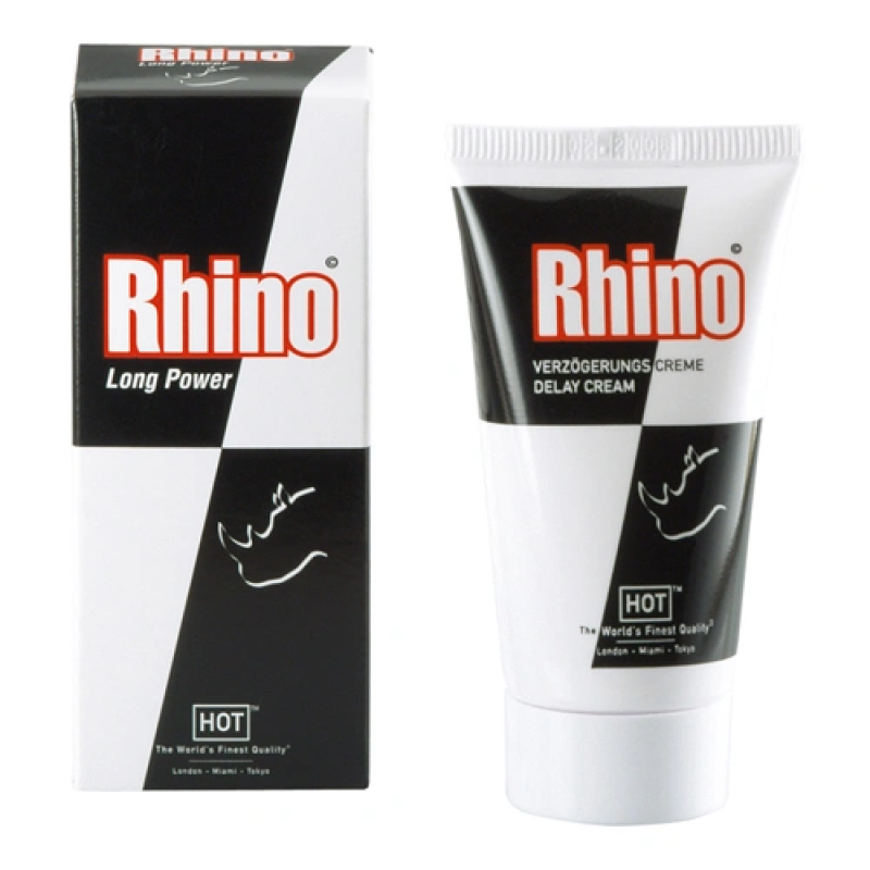 HOT Rhino Long Power Cream 30 ml. Experience longer-lasting intimacy with Rhino Long Power Cream! This unique formula helps prevent premature ejaculation