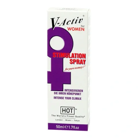 HOT V-activ Stimulation Spray For Women 50 ml. Enhance your intimate moments with V-ACTIV Stimulation Spray.