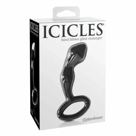 Scopri il lusso del plug anale in vetro Icicles N. 46 Nero e vivi un'esperienza unica con il brand Icicles.
