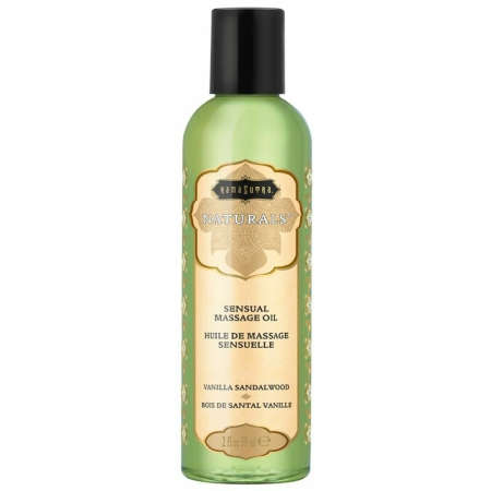 Kama Sutra Natural Massage Oil Vanilla Sandalwood 59 ml. Indulge in Kama Sutra Natural Massage Oil Vanilla Sandalwood for a luxurious experience.