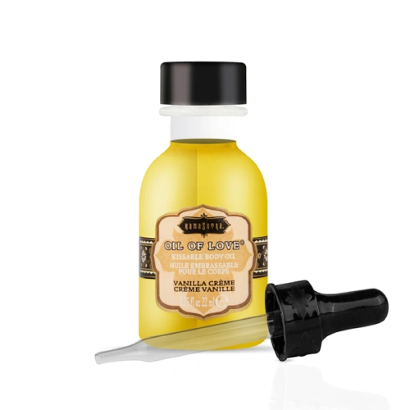 Kama Sutra Oil Of Love - Vanilla Creme 22 ml A high-quality image of the Vanilla Creme Kissable Oil.