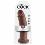 King Cock 10 Inches Cock Brown 25.4 cm A high-quality image of the King Cock 10 Inches Brown Dildo.