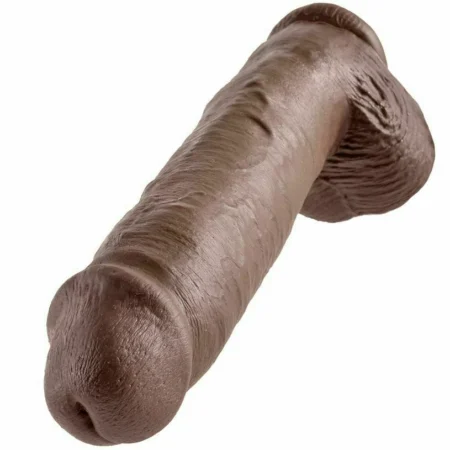 Il King Cock Dildo Realistico con Testicoli 28 cm offre un'esperienza autentica con una potente base a ventosa per avventure senza mani.