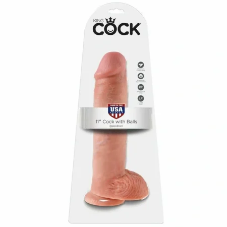 King Cock 11 Inches Cock With Balls - 28 cm A high-quality image of the 11 Inches realistic dildo.