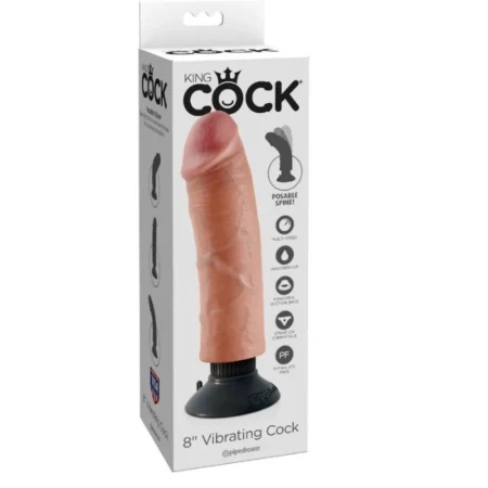 King Cock 20.32 cm Vibrating Cock - Flesh. Experience lifelike sensations with the 20.32 cm Vibrating Cock Flesh.