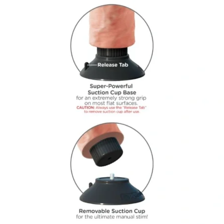 King Cock 25.5 cm Vibrating Cock With Balls - Black A high-quality image of the King Cock Vibrating Dildo.