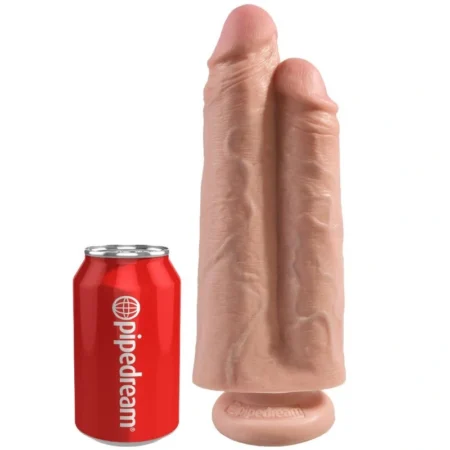 King Cock 9 Inches Two Cocks One Hole A high-quality image of the Dual Stimulation Dildo.