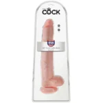 Il dildo realistico King Cock 35.6 cm offre un'esperienza autentica con la sua dettagliata struttura e la potente base a ventosa.