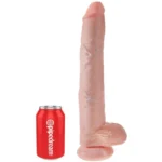 Il dildo realistico King Cock 35.6 cm offre un'esperienza autentica con la sua dettagliata struttura e la potente base a ventosa.