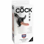 King Cock Harness 6 Inches Cock - Light Skin A high-quality image of the King Cock Harness Dildo.