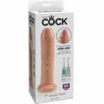 King Cock 7 Inches Realistic Dildo Uncut Experience lifelike pleasure with the King Cock Realistic Dildo Uncut Flesh.