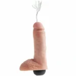 King Cock 8 Inches Squirting Cock with Balls A high-quality image of the King Cock Squirter Dildo.