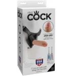 King Cock Strap-on Harness 7 Inches Uncut Cock - Light Skin Unlock new dimensions of pleasure with the King Cock Strap-on Harness 7 Inches Uncut Cock.