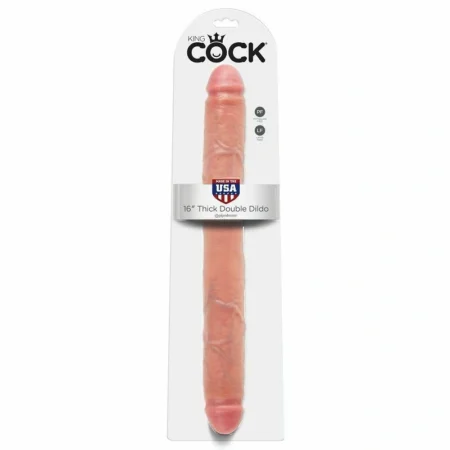 King Cock 16 Inches Thick Double Dildo - 40.6 cm Unlock new dimensions of pleasure with the Thick Double Dildo Flesh 40.