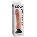 King Cock Vibrator Dildo 23 cm - Natural. Experience lifelike pleasure with the King Cock Vibrator Dildo.