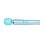 Petite All That Glimmers Rechargeable Vibrating Massager - Light Blue.