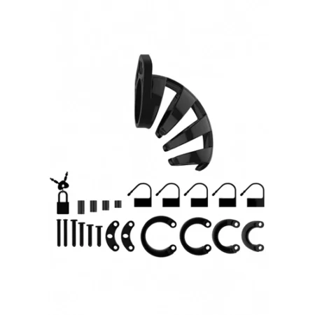 ManCage Chastity Cage 02 - Black Discover the allure of submission with the ManCage 02 Chastity Cage.