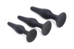 Master Series 3-piece Silicone Anal Plug Set. Unlock the secrets of pleasure with the 3-piece Silicone Anal Plug Set.