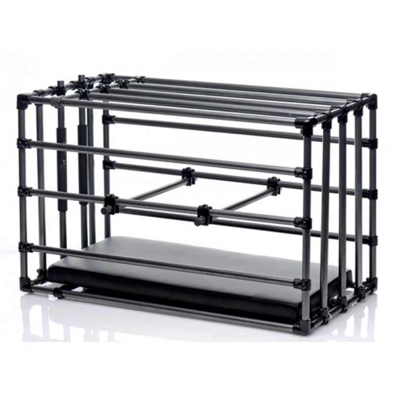 Master Series Kennel Adjustable Bondage Cage A high-quality image of the Puppy Play bondage cage.