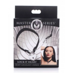 Il Collare Lock-it di Master Series unisce eleganza e dinamiche di potere con il suo lucchetto a cuore.