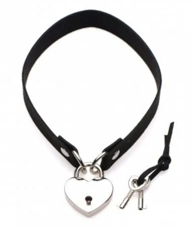 Master Series Lock-it Heart Choker With Lockable Heart. Discover the Lock-it Heart Choker