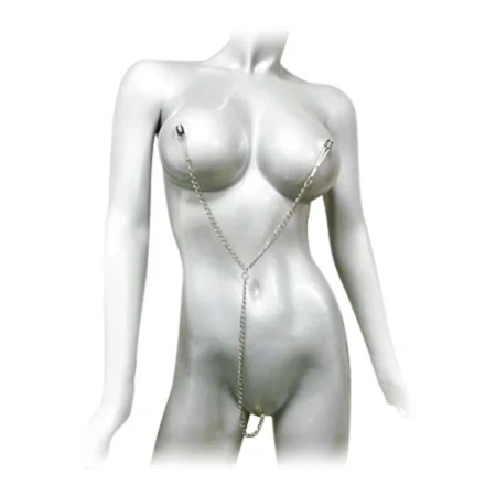 Master Series Nipple To Clit Tweezer Clamp Set A high-quality image of the Nipple to Clit Clamps.