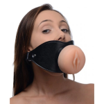 La gag orale con bocca realistico di Master Series offre un'esperienza unica per gli appassionati di accessori bondage.