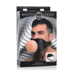La gag orale con bocca realistico di Master Series offre un'esperienza unica per gli appassionati di accessori bondage.