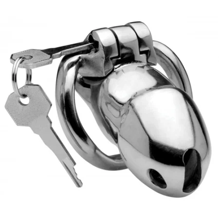 Master Series Rikers Locking Chastity Cage. Experience ultimate control with the Rikers Locking Chastity Cage.