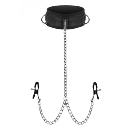 Master Series Submission Collar And Nipple Clamp Union A high-quality image of the Submission Collar and Nipple Clamps.