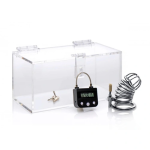 Il Lucchetto Temporizzato The Key Holder di Master Series offre un controllo bondage temporizzato per esperienze indimenticabili.