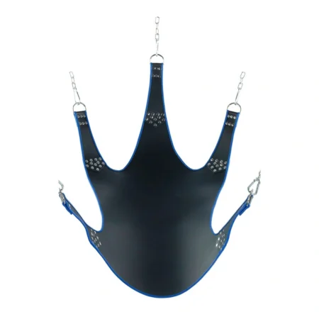 Cinghia in Pelle con Bordino Blu Mr. Sling