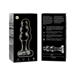 7 X 3 cm - Clear A high-quality image of the Nebula Series Glass Anal Plug.