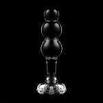 7 X 3 cm - Clear A high-quality image of the Nebula Series Glass Anal Plug.