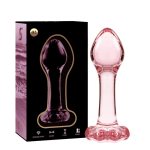5 cm - Pink Experience luxury with the Nebula Series Glass Anal Plug.