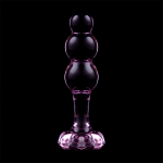 7 X 3 cm Pink - Nebula Series By Ibiza A high-quality image of the Nebula Series Glass Anal Plug.