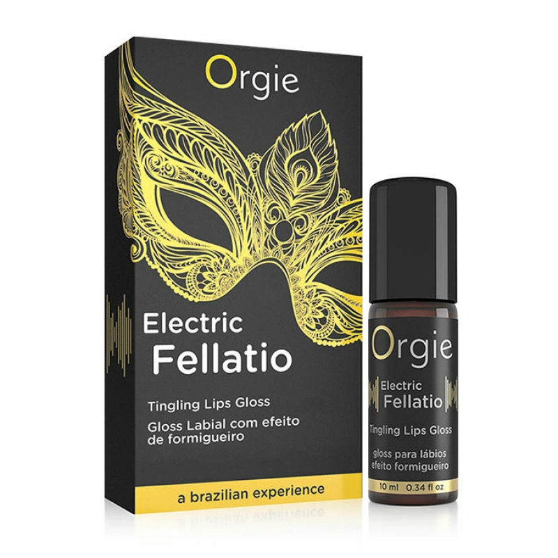 Orgie Electric Fellatio Vibrating Lip Gloss 10 ml. Experience a unique twist to your oral play with Orgie's Electric Fellatio Vibrating Lip Gloss.