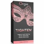 Orgie Tighten Cream Vaginal Tight Feeling 15 ml The Orgie Tighten Cream is a vaginal tightening gel that uses natural extracts to contract vaginal muscles