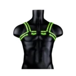 Ouch! Buckle Harness - Glow in the Dark (available in Black and Green) A high-quality image of the authentic bondage harness.