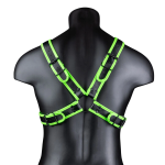 Ouch! Cross Armor - Glow in the Dark (available in Black and Green) A high-quality image of the glow in the dark bondage harness.