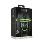 Ouch! Jockstrap with Buckle - Glow in the Dark (available in Green) A high-quality image of the fluorescent underwear for man.