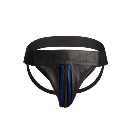 Il Jockstrap con cerniera frontale di Ouch! offre un'esperienza unica di abbigliamento maschile sexy in pelle morbida e confortevole.
